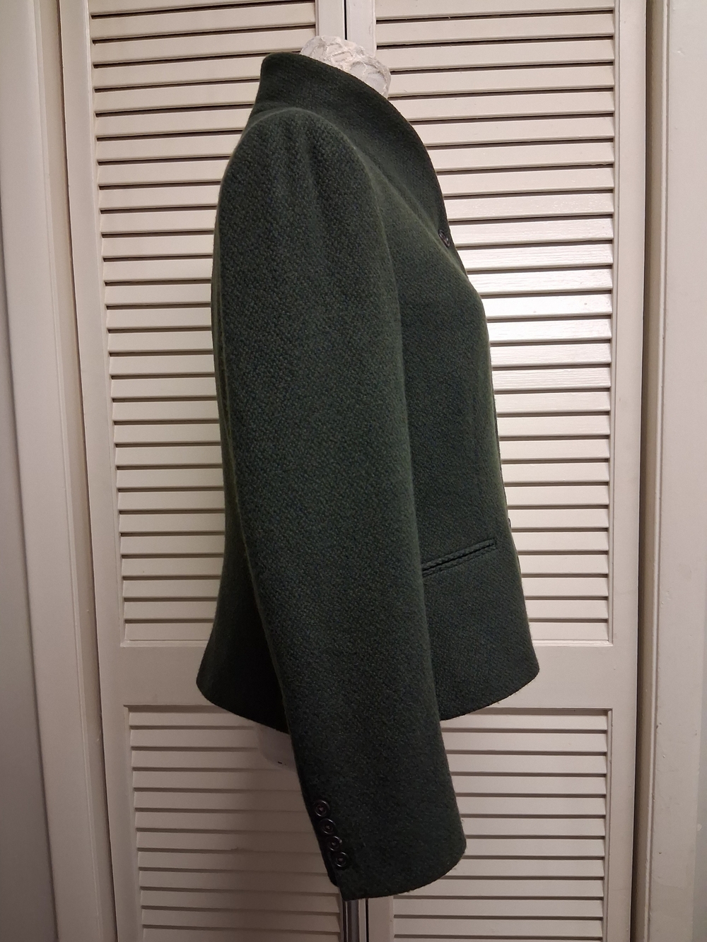 Vintage Ralph Lauren Lauren Dark Forest Green Textured Jacket - Picture 5 of 16